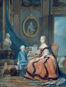 Ritratto di Marie-Josephe de Saxe (1731-67) Delfina di Francia e suo figlio Louis Joseph Xavier de France (1751-61) Duca di Borgogna, c.1760-61
